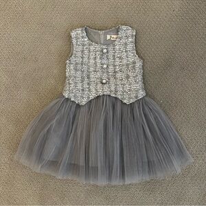 NWT Doe a Dear Tweed and Tulle Dress